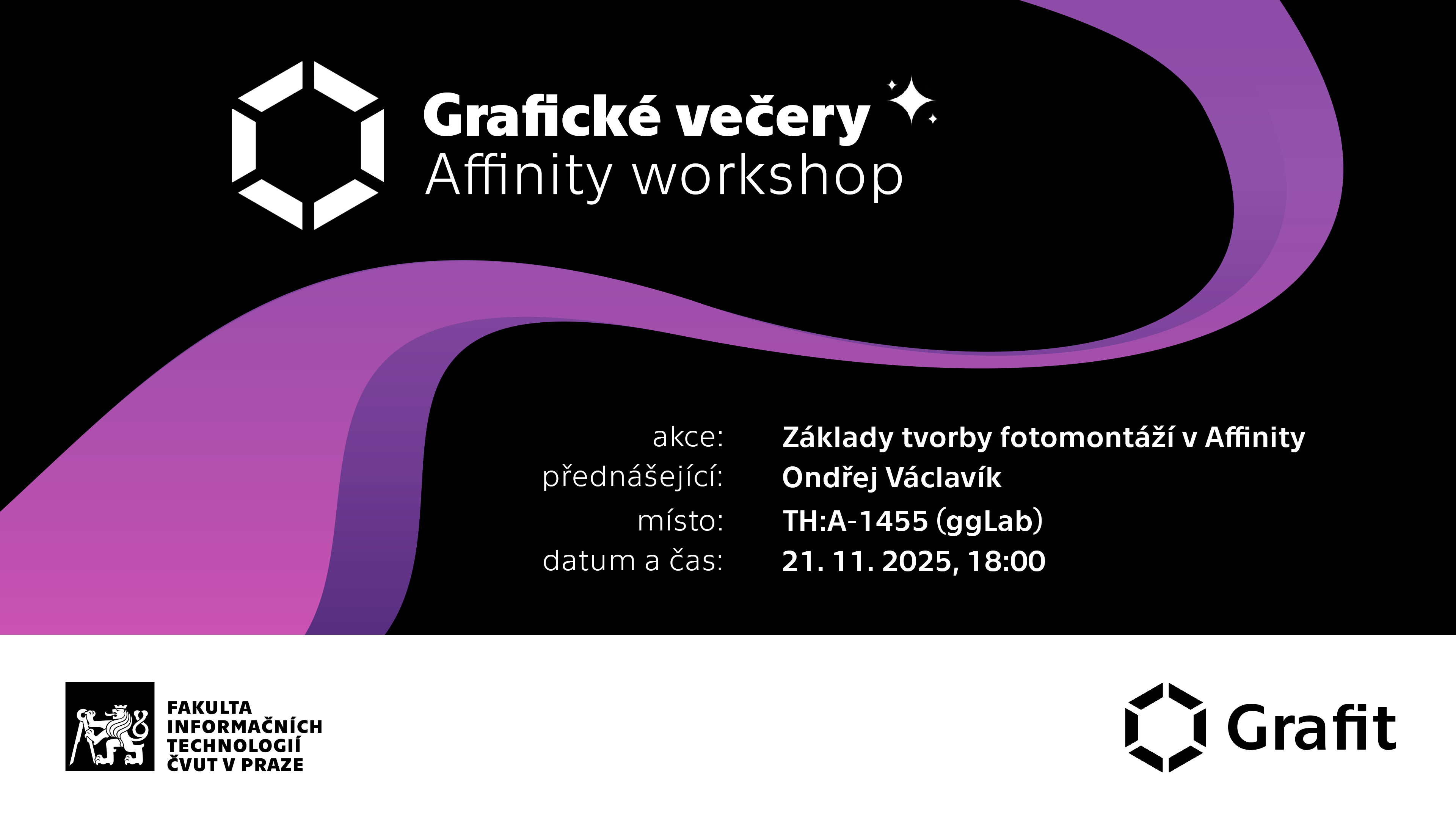 Plakát Grafické večery – Affinity workshop