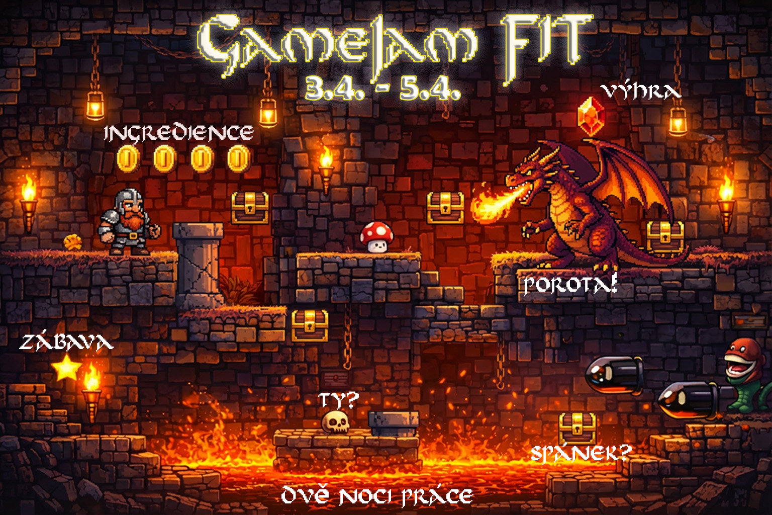 Plakát GameJam FIT 2026