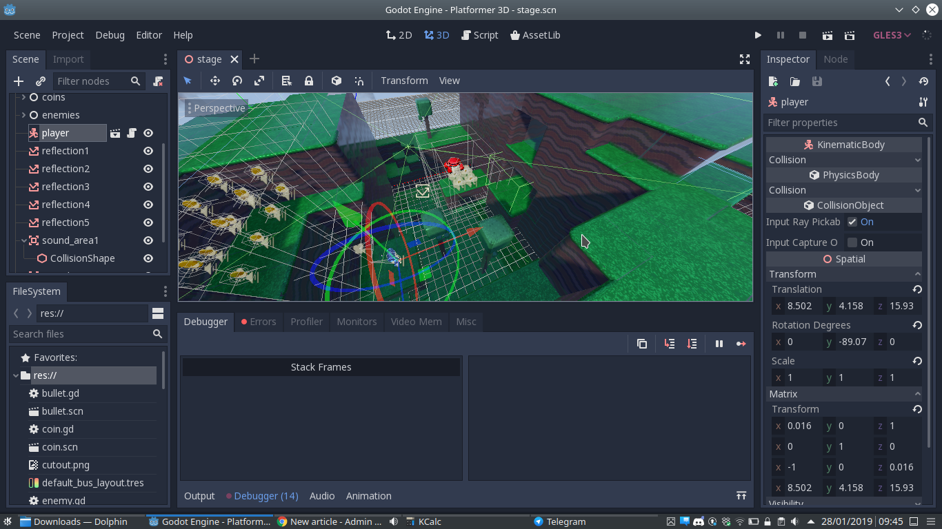 Godot Engine Editor Interface