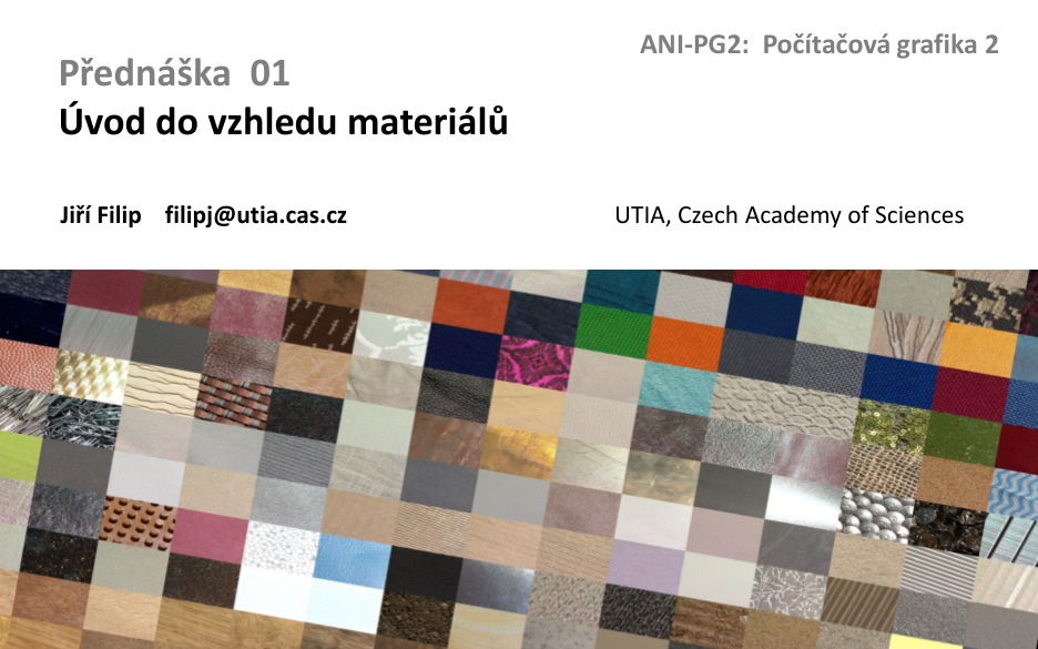 Původní snímek 1: Úvod do vzhledu materiálů